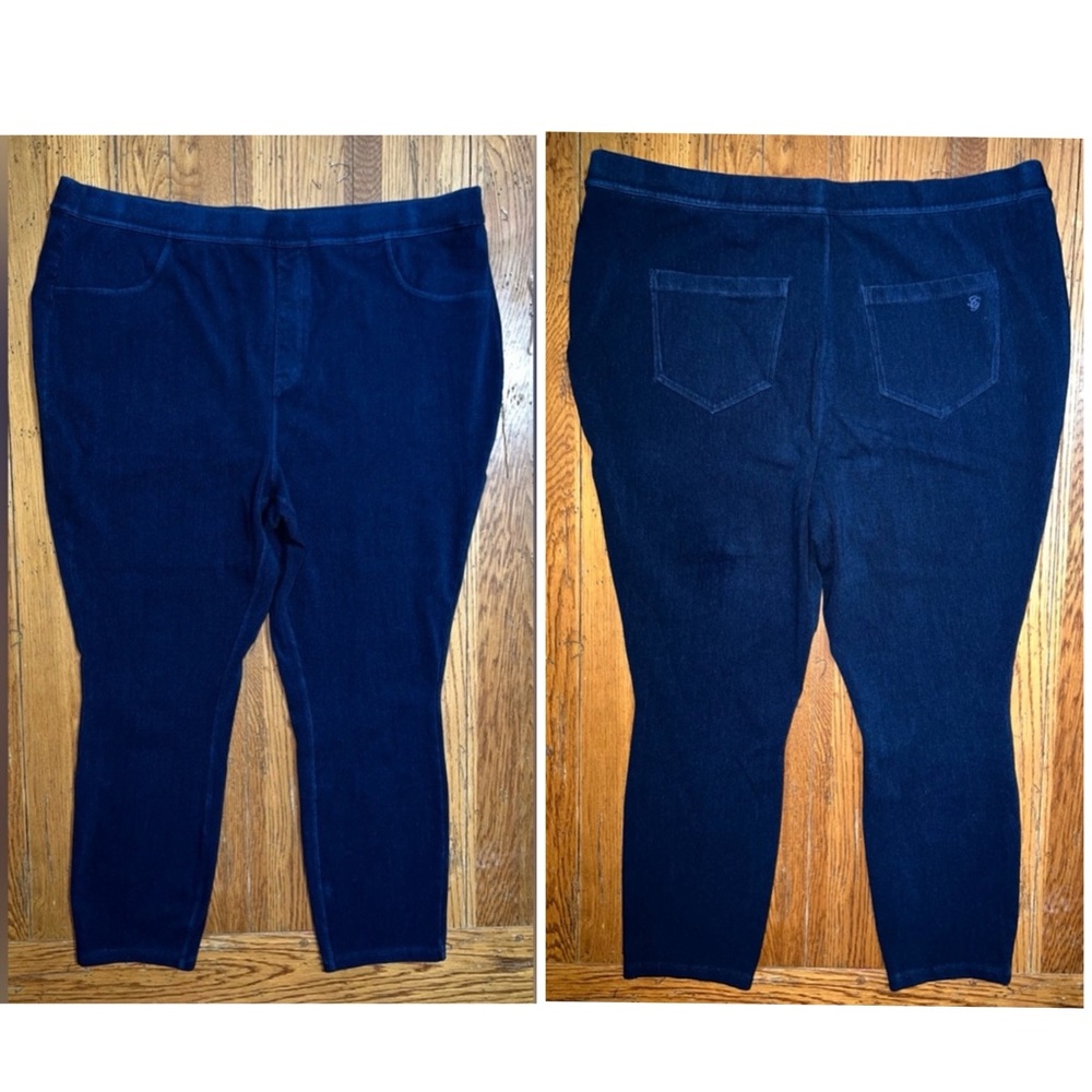 NEW: Susan Graver Petite Cool Touch Denim Pull-On Ankle Jean! Size 20WP. - Picture 2 of 16